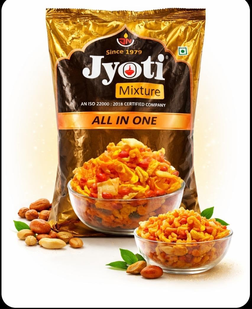JYOTI Mixture Namkeen | CUTTACK |Jyoti Mixture Cuttak Namkeen All time favourite | Ready to eat | Taste of Indian Flavour | Spicy & Savoury in Flavour | Vegetarian | Evening Snacks | 500g (Normal Pack Of 2)-image-39