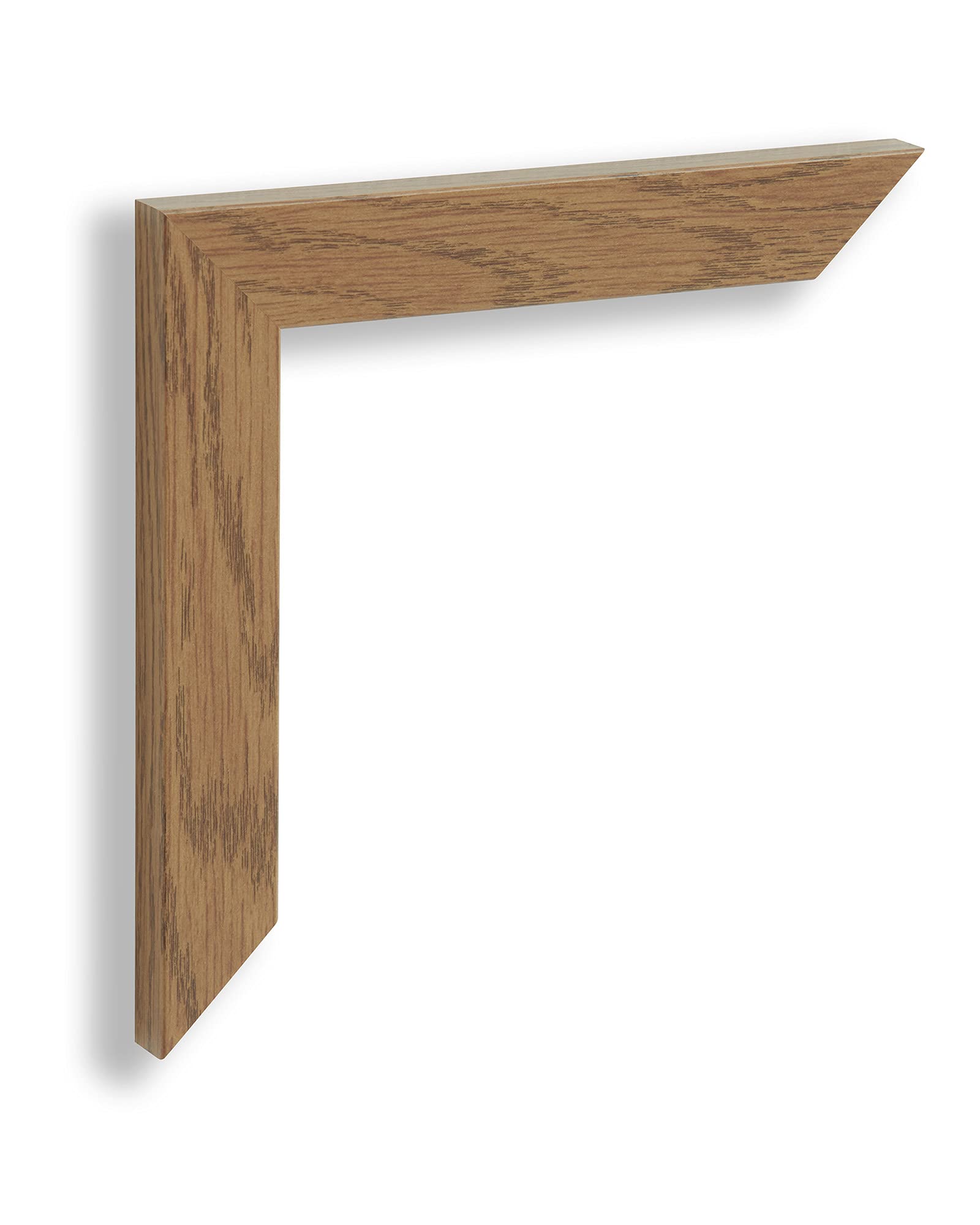 VO design Premium Bilderrahmen Finn 60 x 120 cm Eiche Rustikal Optik mit entspiegeltem Kunstglas - Farbe und Größe frei wählbar