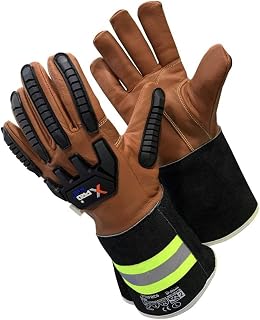XPro Leather Work Gloves - Ultra-Durable Industrial Gloves - Goatskin Leather - Waterproof, Kevlar-Lined Winter Work Gloves