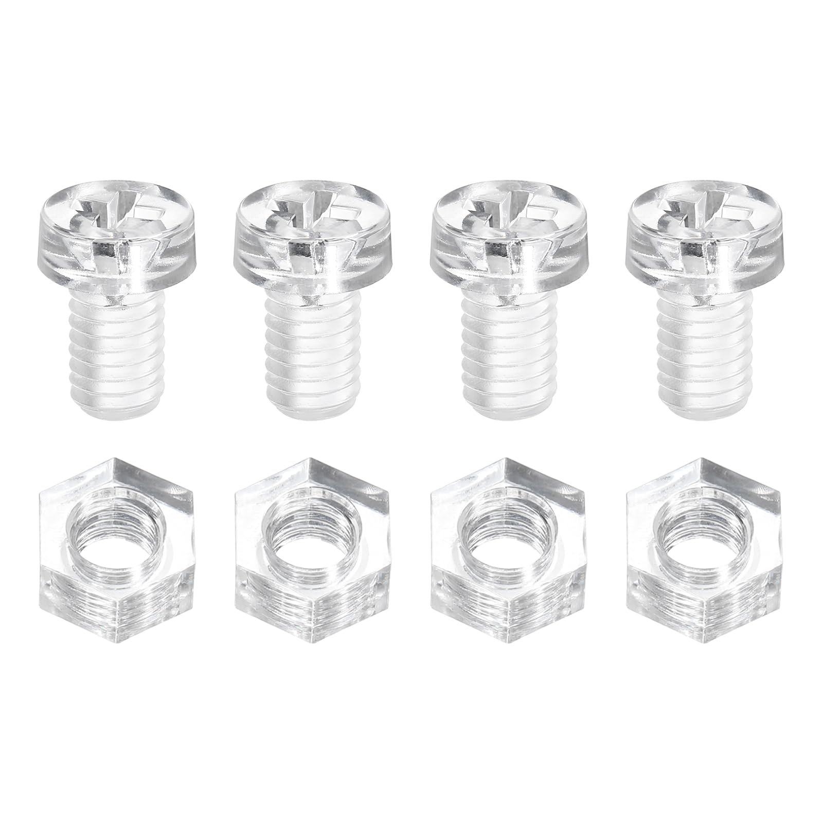Boulons M6 x 10 mm isolants en PC transparent anti-court-circuit pour électronique x100 - 7