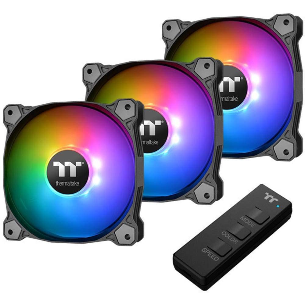 Thermaltake Pure 12 ARGB - Pack de 3 Ventiladores, Color Negro