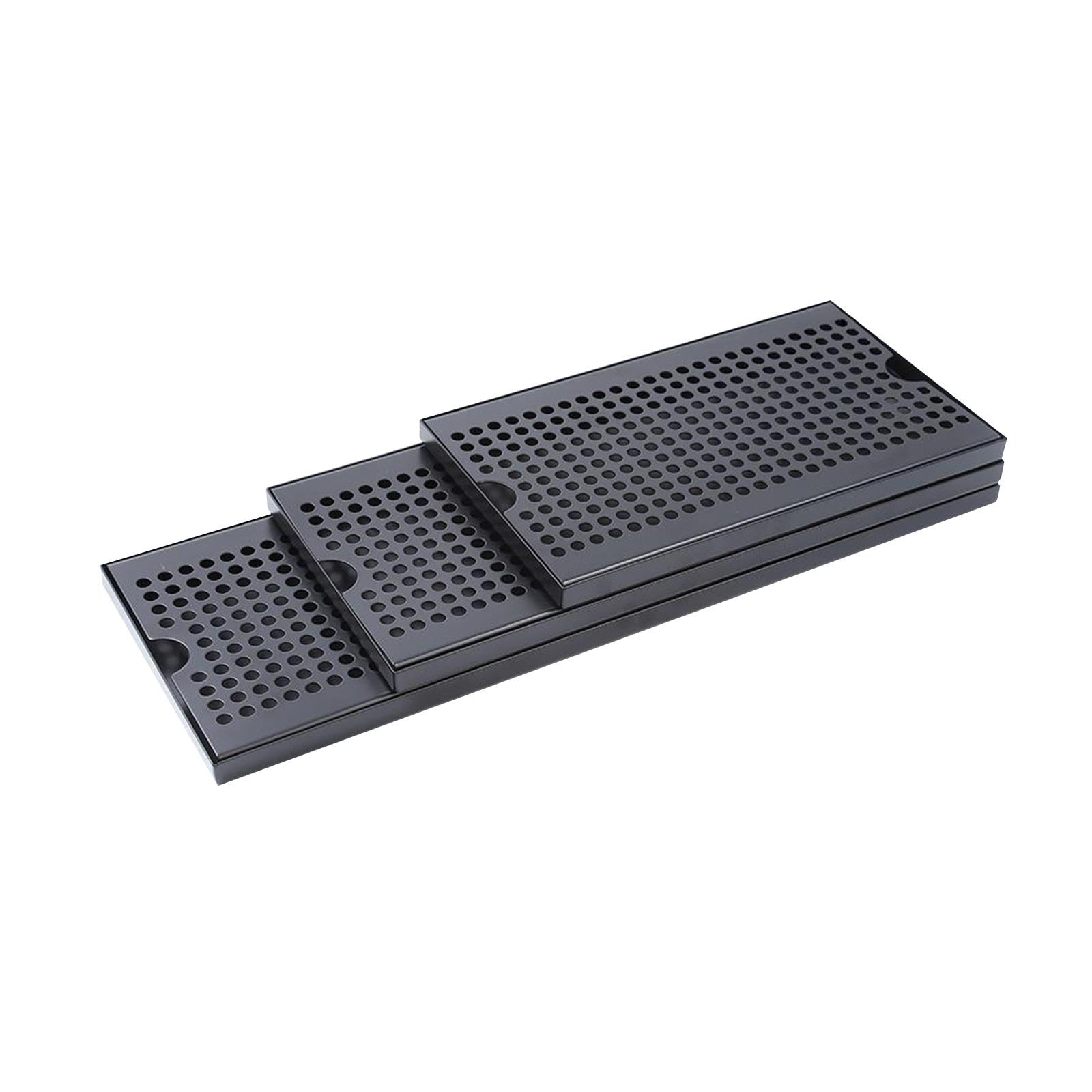 Bandeja de Goteo con Amplio Espacio para Accesorios Bandeja de Servicio con Drenaje Bandeja Portátil para Agua Adecuada para Cocina Restaurantes, 40x17.5x1.5cm