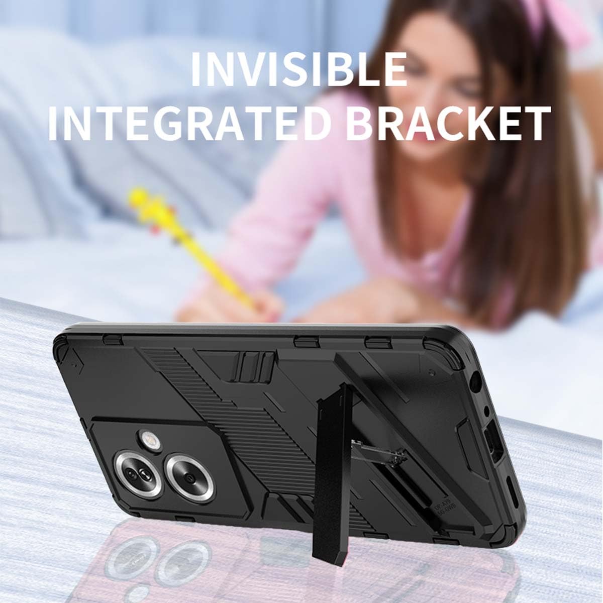 GOKEN Cover per Oppo A79 5G - Custodia Antiurto in Silicone Morbido con Fodera in Tessuto Peluche, Design Elegante Monocromatico, Case -Nero