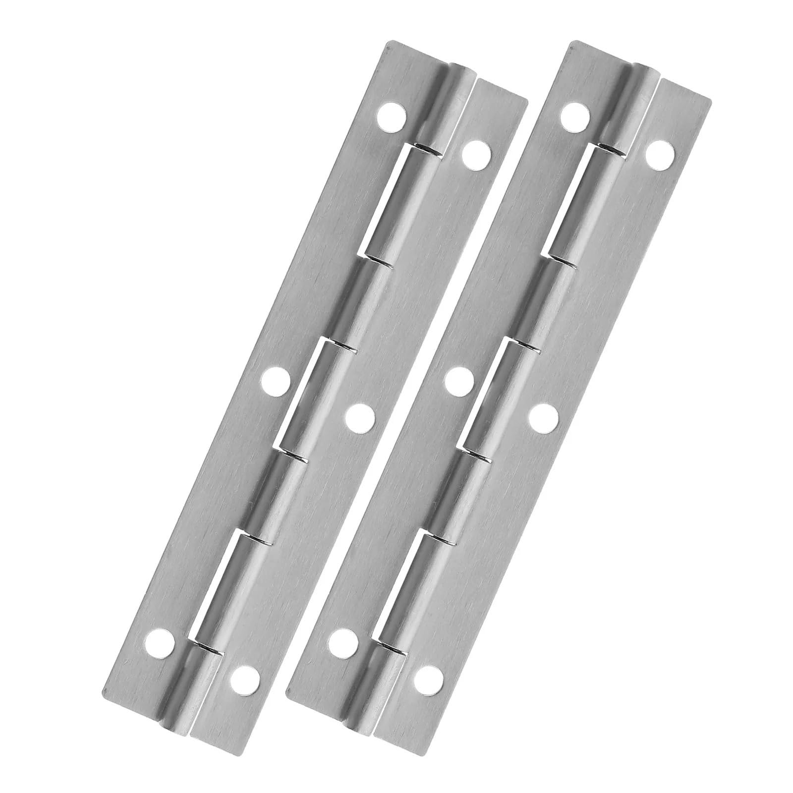 2Pcs Stainless Steel Piano Hinges Heavy Duty Long Continuous Hinge for Cabinets Doors Toolboxes Wooden Boxes Stable for Pianos