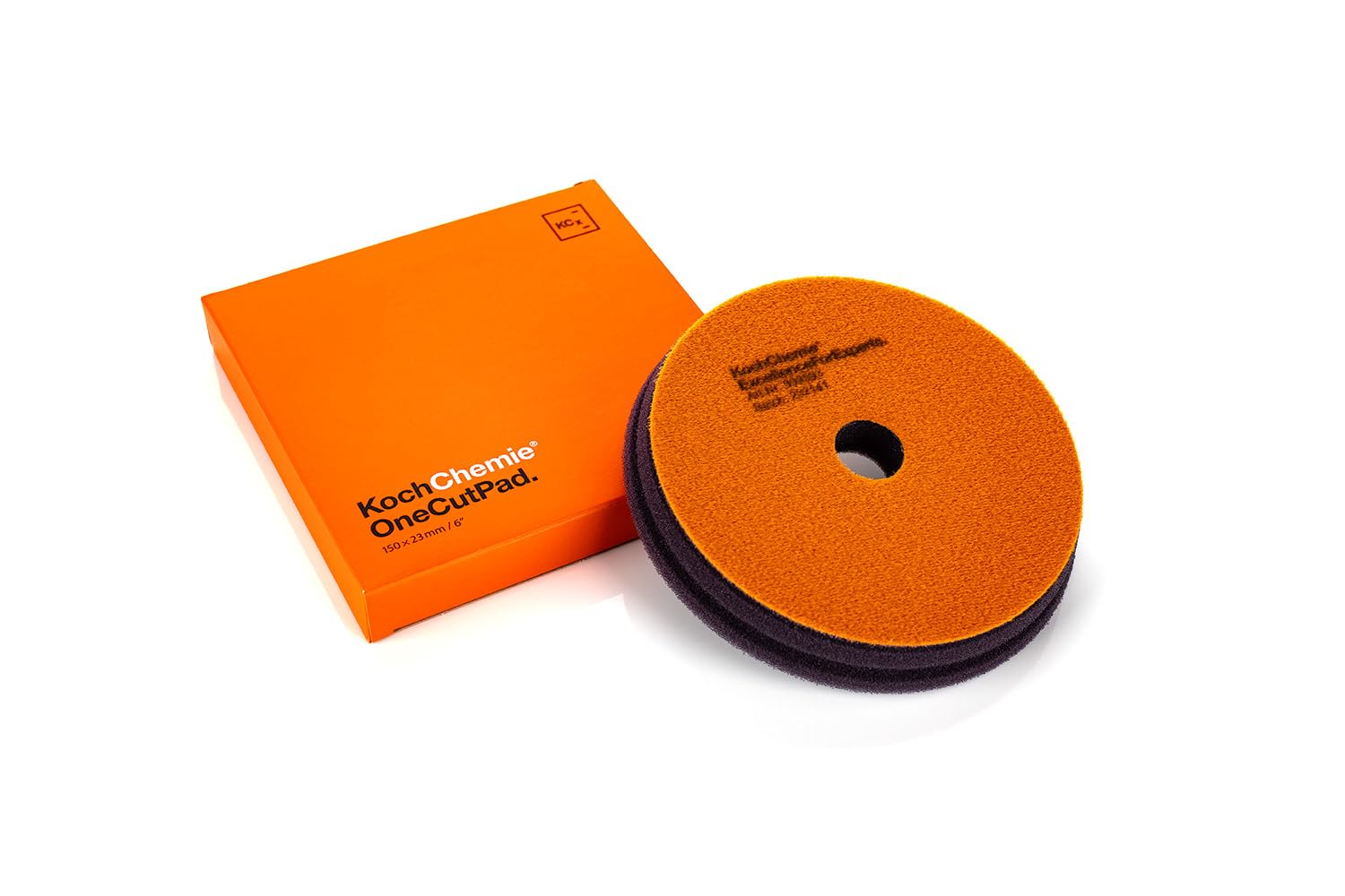 Koch-Chemie - One Cut Pad - Medium Abrasive Sponge for Removing Moderate Weathering & Scratches; Low Torsion Forces & High Stability; Long-Lasting Compression Hardness; Contours Easily (150mm x 23mm)