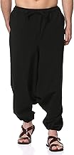 Aatman One Size Men's Eco-Friendly Cotton Harem Pants | Fits Waist Size 28 to 36 Inches