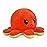 TeeTurtle - The Original Reversible Octopus Plushie - Red + Green - Cute Sensory Fidget Stuffed Animals That Show Your Mood, 4 inch