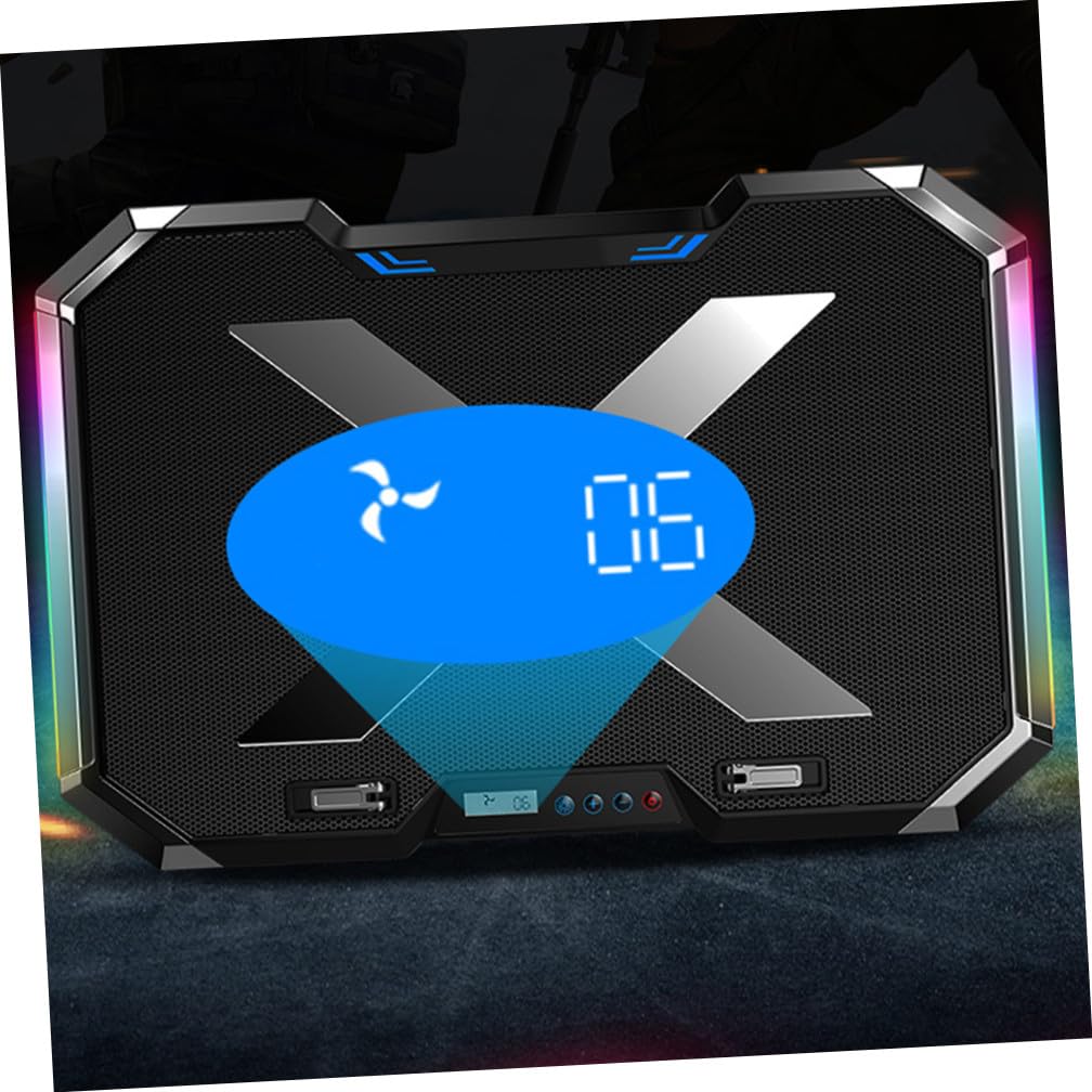 UKCOCO RGB Laptop Kühlpad für Gaming 7-stufig Verstellbar Legierung LED Atemlicht Verstellbare Lüftergeschwindigkeit