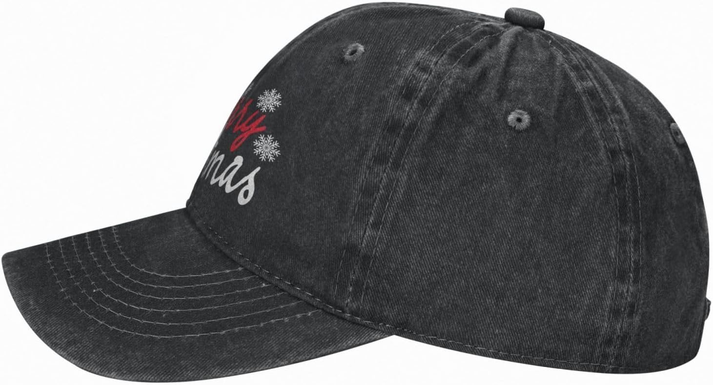 Christmas Baseball Cap for Women Men Embroidered Adjustable Washed Cotton Hat - Image 2