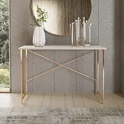 Aparador Steel 90 cm Estilo Industrial com Pés em Aço Cor: Cobre/Off White