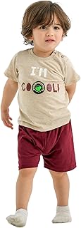 طقم ملابس نوم للاولاد مكون من تيشرت نصف كم وشورت مطبوع رائع للاطفال الصغار من جوكي ام ام (عبوة من قطعة واحدة)