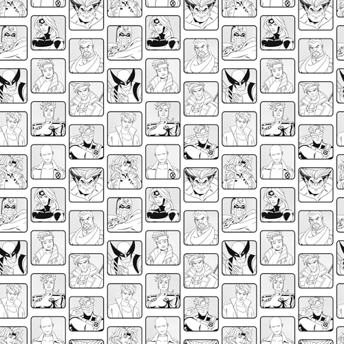 RoomMates Marvel's X-Men '97 Faces Black Peel and Stick Wallpaper