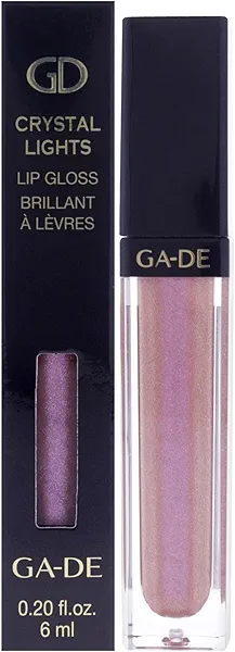 GA-DE Crystal Lights Lip Gloss, 805 - Enriched with Light-Reflecting Crystal Pearls - Smooth Silky, Rich Color - Moisturizes and Adds Shine - 0.2 oz