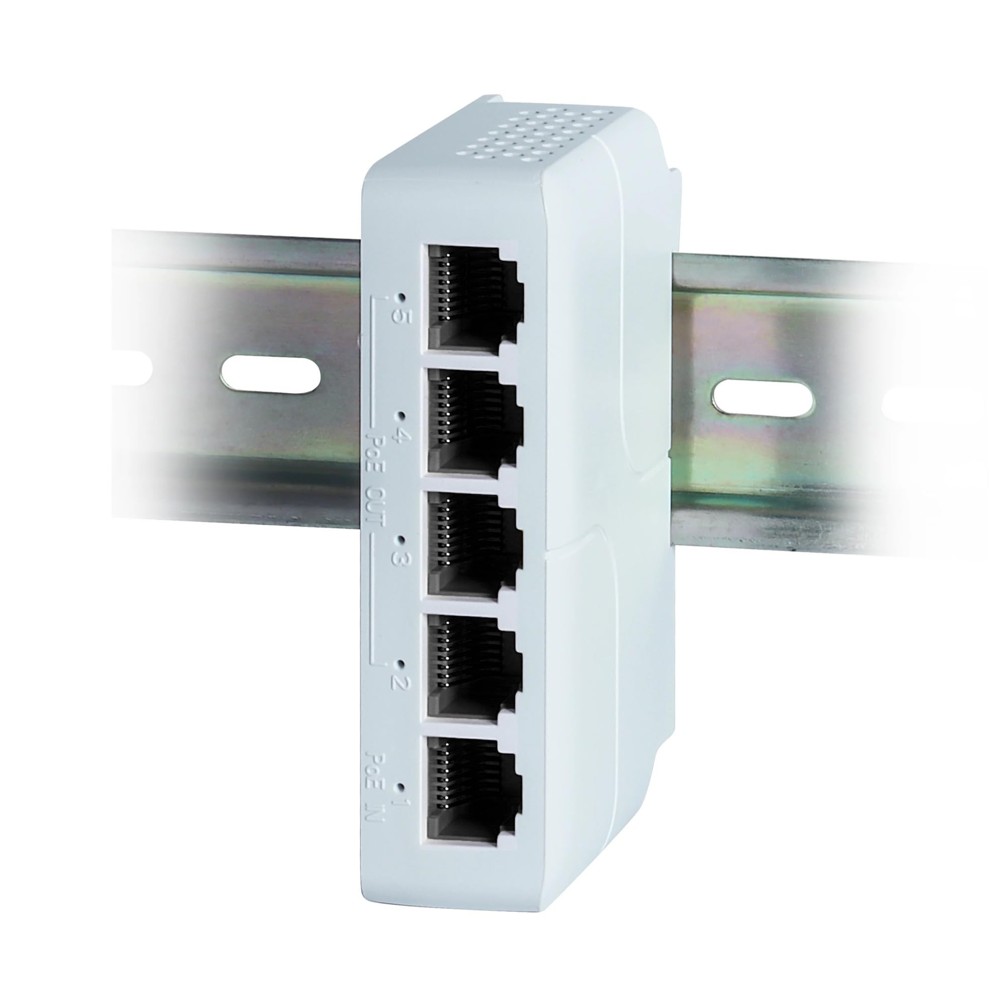 OSHZIKJII 1+4 Port 100Mbps P-O//E Extender Network Switch Repeater Support IEEE802.3af/at/bt 250m(1 PCS)