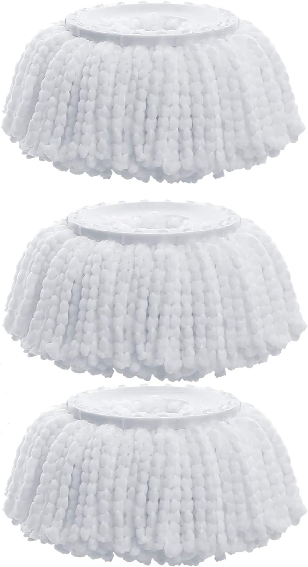 ALOUD CREATIONS Replacement Mop Head Refill | Spin Mop Refill | Microfiber Mop Refill | Heavy Quality (125Gm Each) | Pack Of 3, White