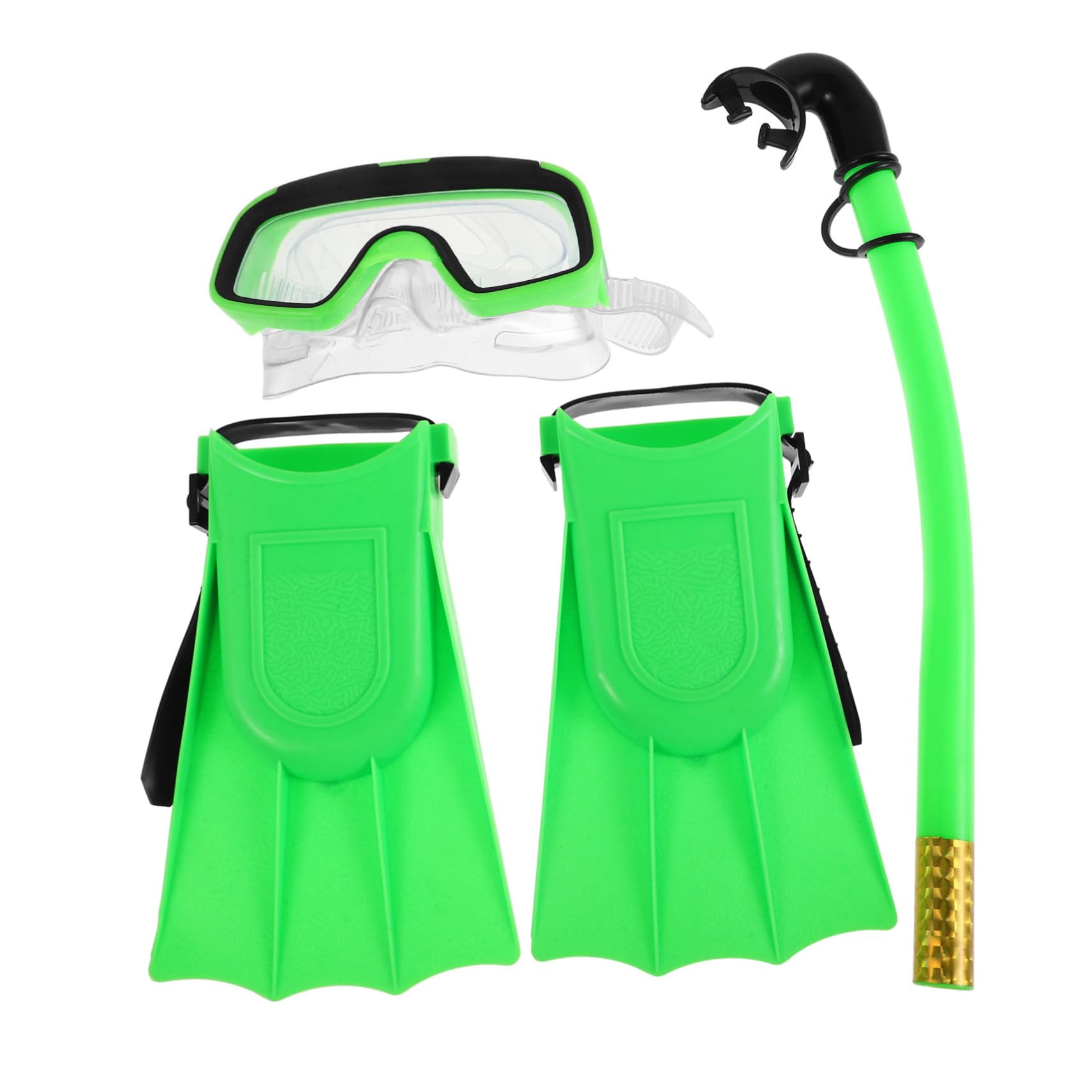 Happyyami Enjoy Snorkeling Boys and Girls Snorkeling Set Goggles Snorkel and Flippers Comfortable for Little Swimmers