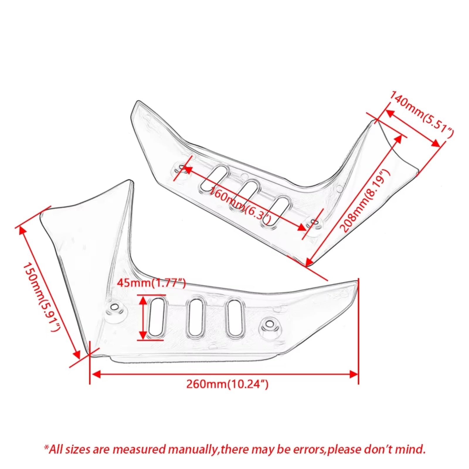 Motorrad-Flügelspoiler Für Z750 Aerodynamisches Winglet