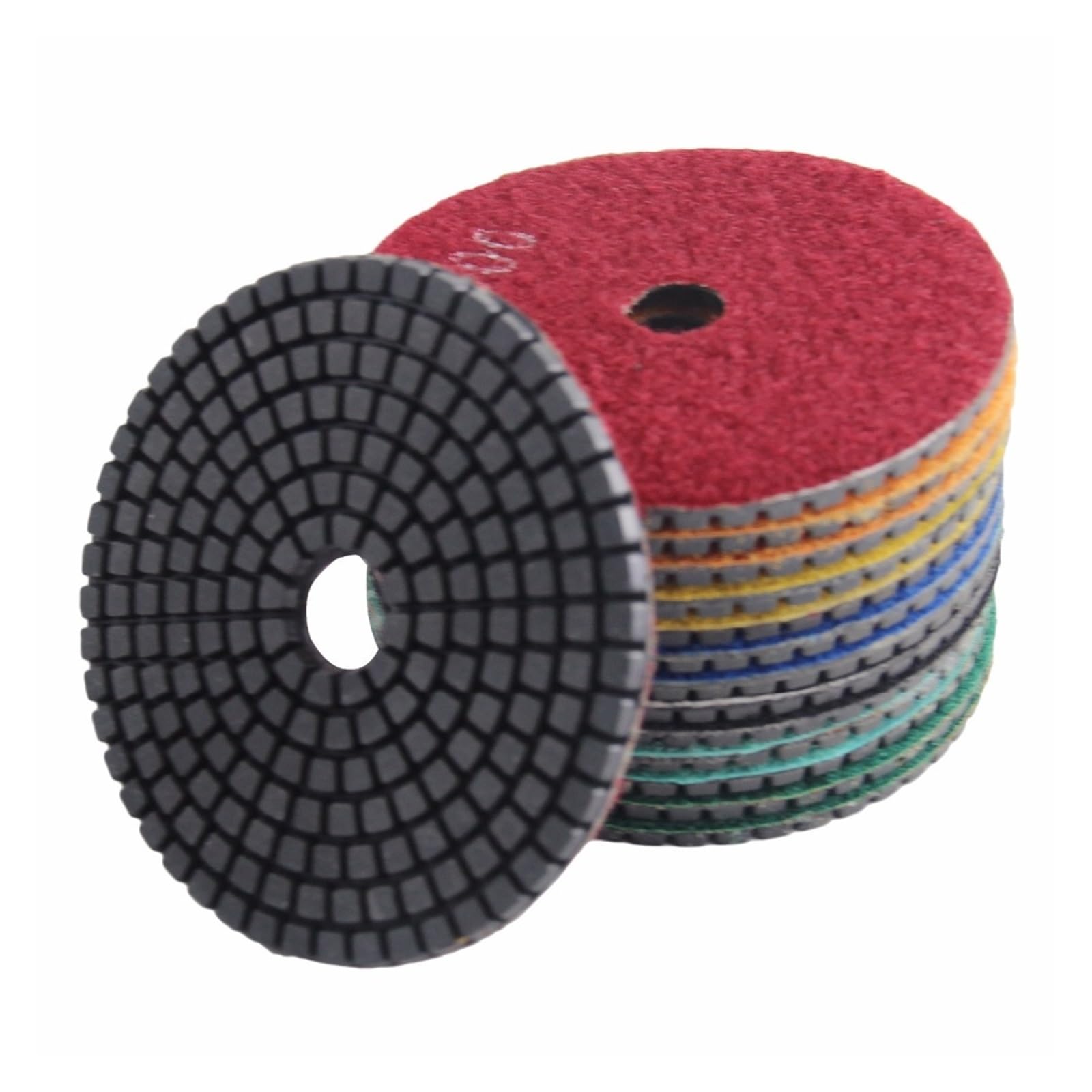 3-calowe / 4-calowe podkładki polerskie Grit 50-3000 Pad polerski na mokro Kamień Granit Marmur Narzędzia ścierne(10PCS G800,4 inches)