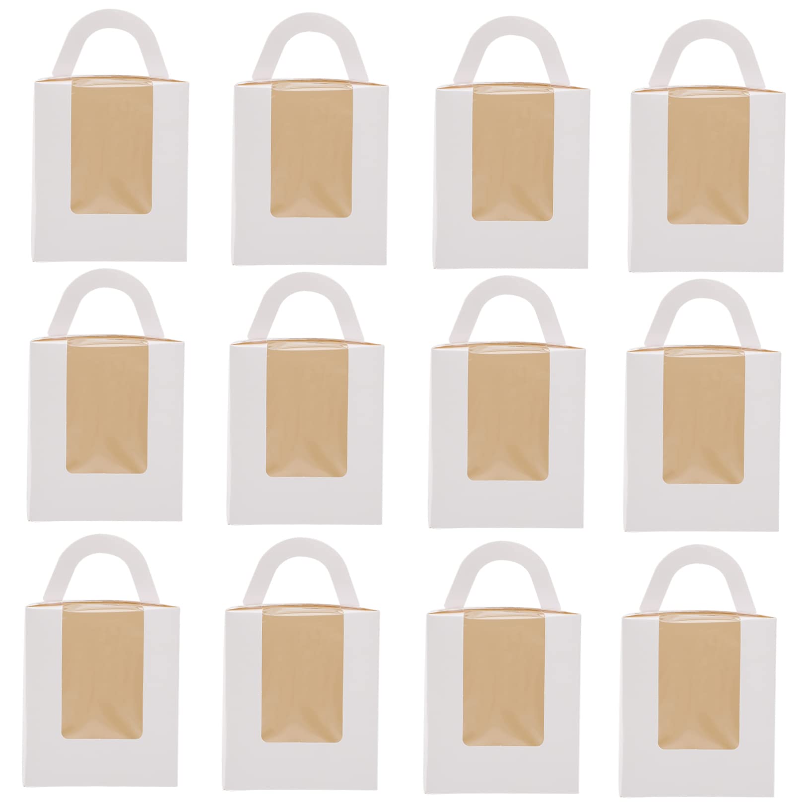 DECHOUS Tall Cake Boxes Bulk Small Cake Packaging Boxes Bottom Paper Candy Cases for Desserts