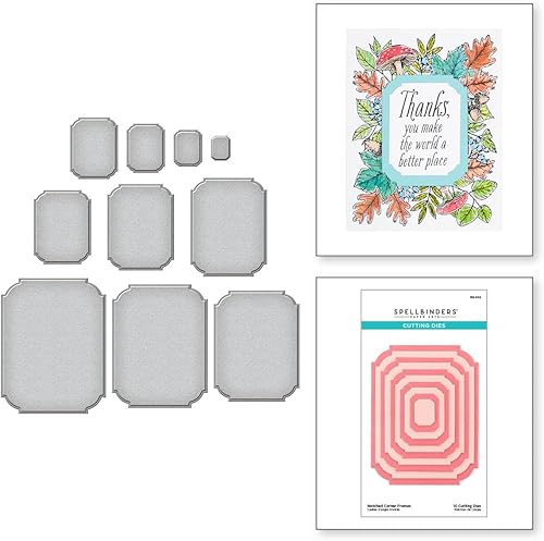 Miniatura 2 de Spellbinders Marcos de esquina con muescas grabadas troqueladas, metal