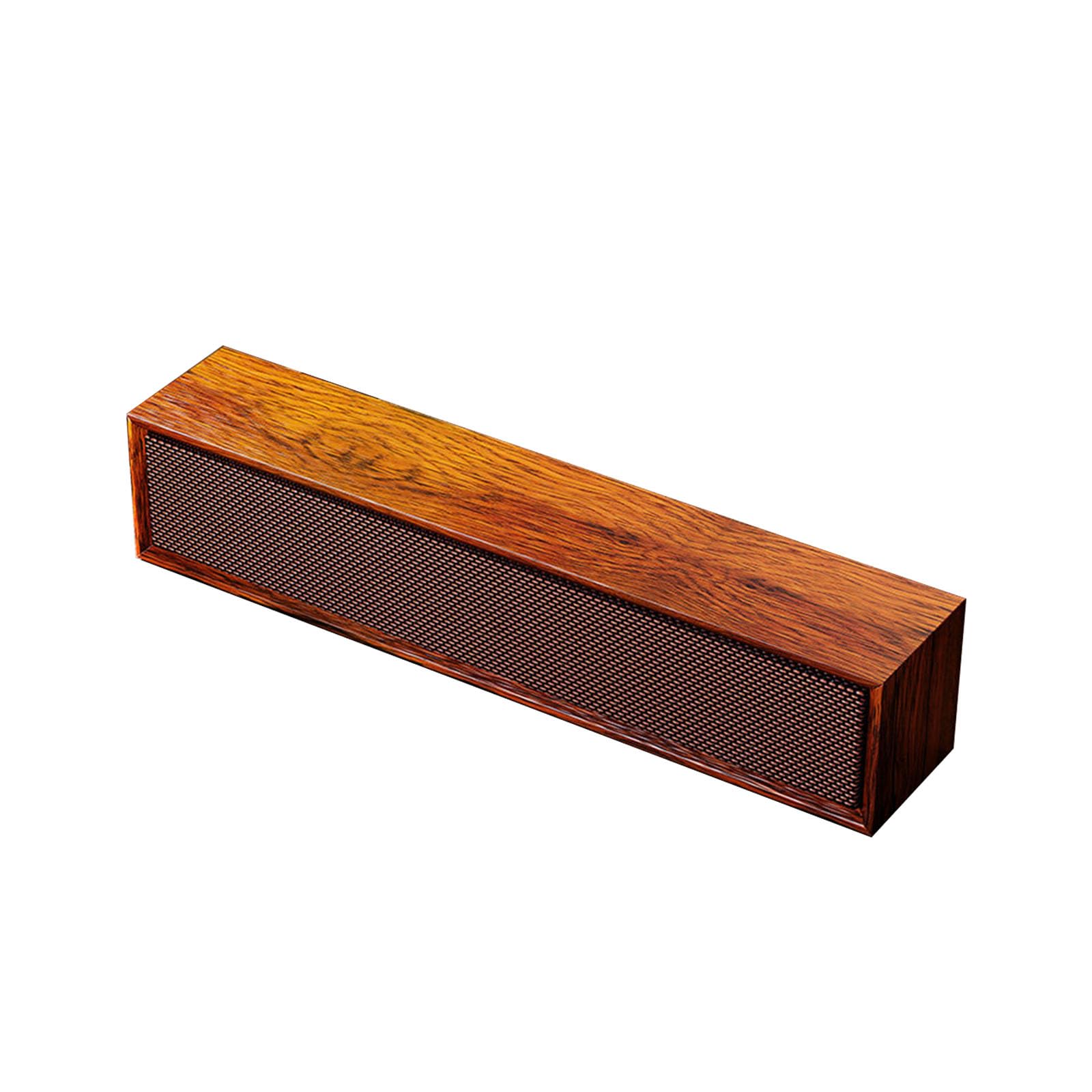 Barre de son PC USB et Bluetooth5.3, en bois 5 W 3D Stéréo Surround Speaker, Portables 2.0 Canaux Audio Haut-parleurs pour PC de bureau, ordinateur portable, tablette Smartphone TV