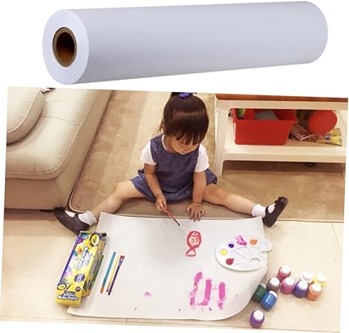 Miniatura 4 de Cabilock Rollo de papel de dibujo, 2 unidades, color blanco, 11.8 in x 16.4 ft, sin ácidos, seguro neutro