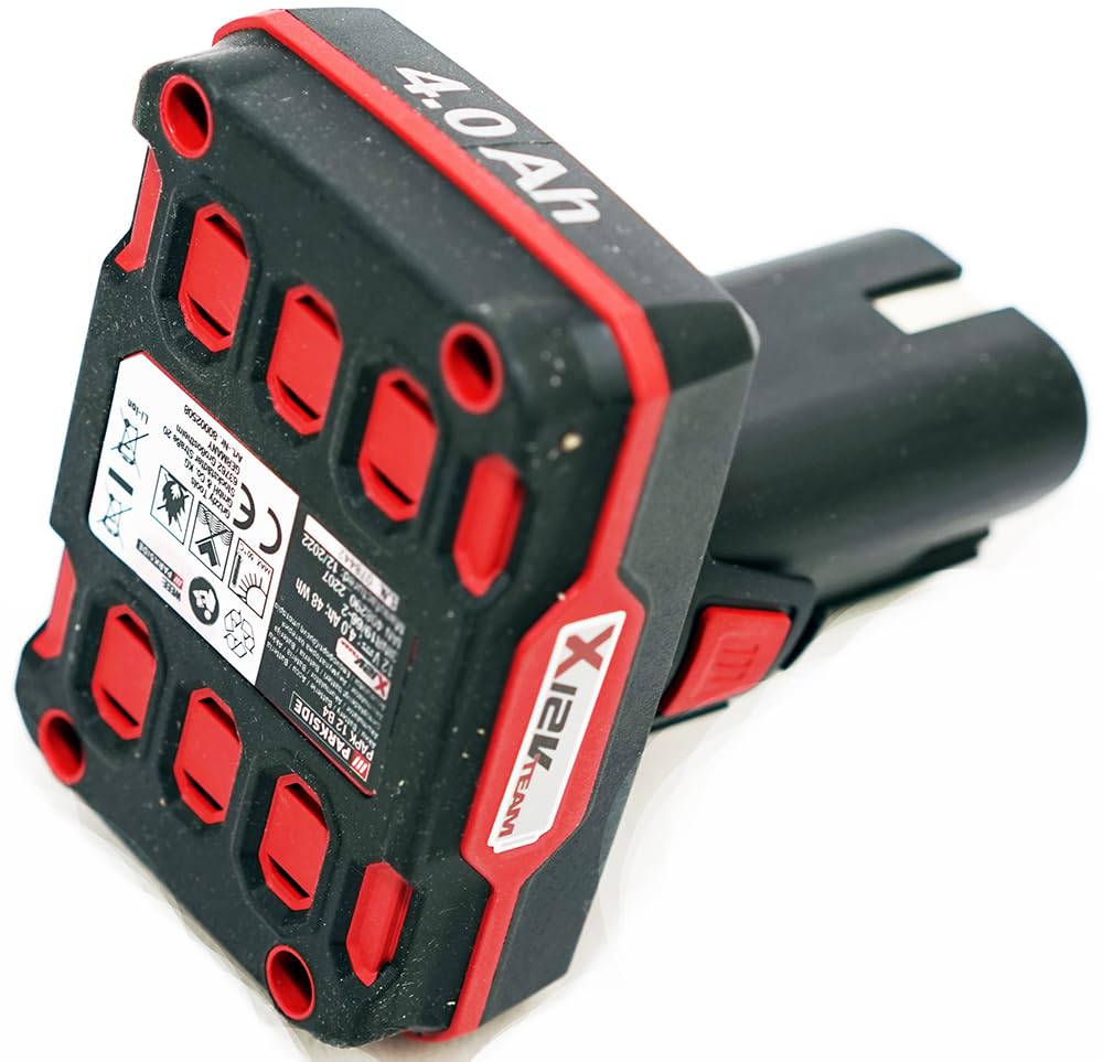 HEADNMORE® Pack Parkside® 12 V - 1 batteria 4 Ah 4 Ah PAPK 12 B4 + 1 caricabatterie PLGK 12 A3 2,4 A - Batteria per utensili + portachiavi HEADNMORE®