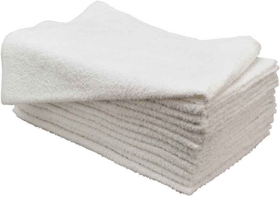 Cotton White Salon Hand Towel 6 Pack (16"x27") 100% Cotton Salon-Gym-Home use Towels