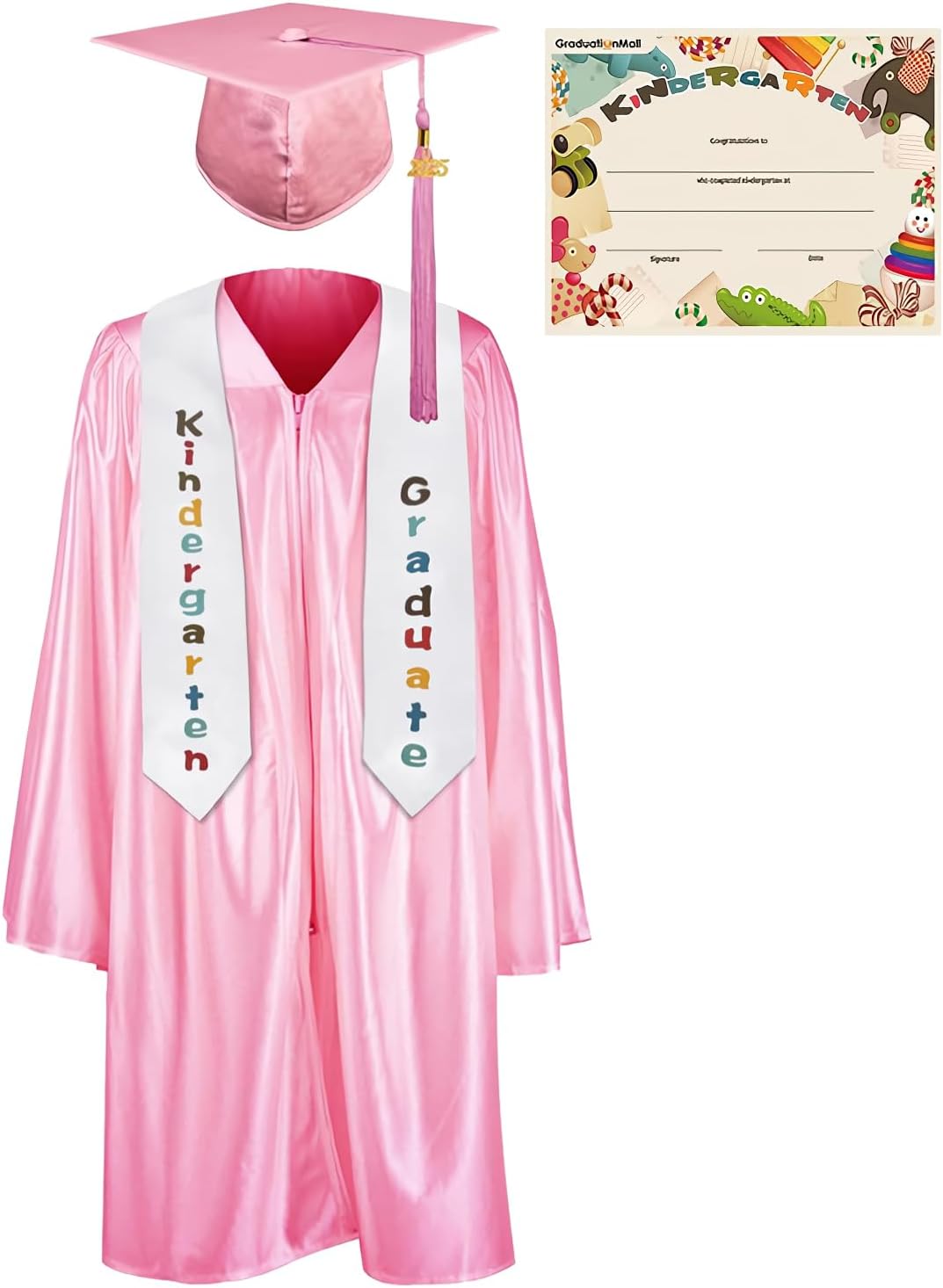 Preschool Graduation Hat and Gown | Congrats Grad Clothing for,Children's Academic Dress, Congrats Grad Costume for Kids 2025