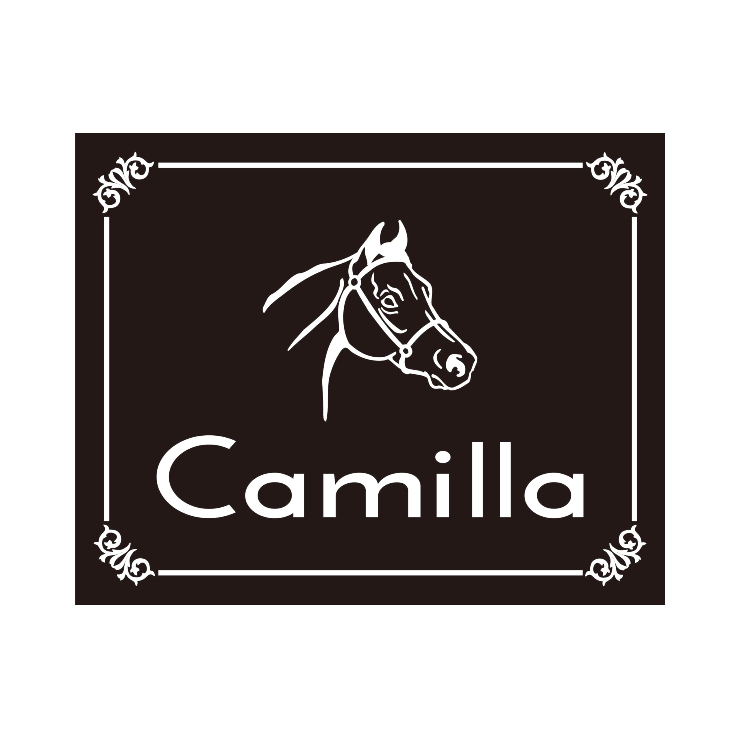 Kvoleido Reflective Horse Stall Name Plate Metal - 10 '' x 5.4'' Personalized Stall Sign,Custom Pet Name Sign,Name Plate Plaque Sign for Horse Stall,Barn,Large Pre-Drilled Holes/Adhesive(Black/White)