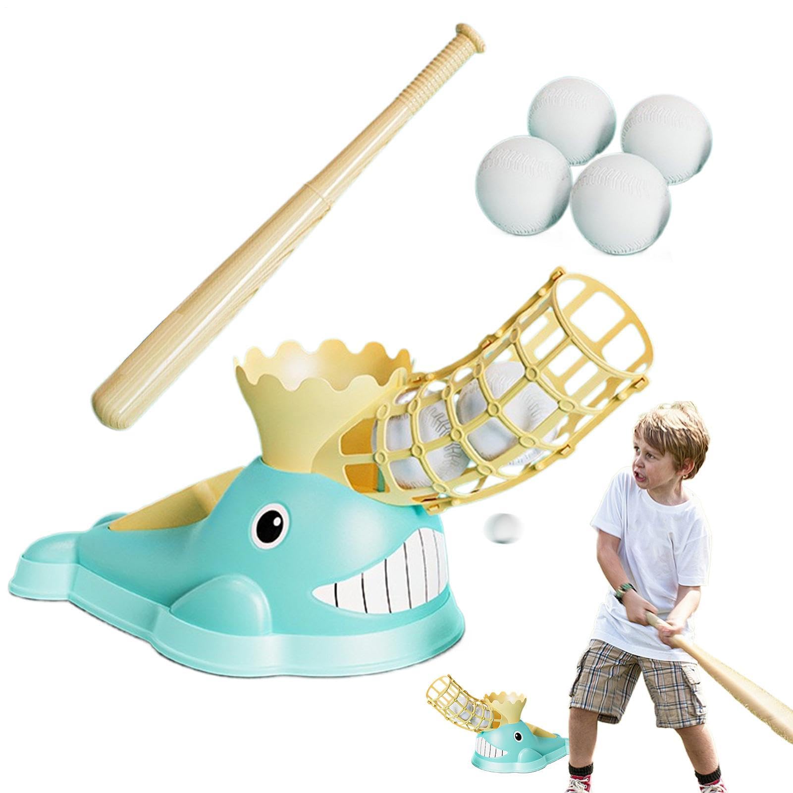 Máquina de lanzamiento de béisbol para niños, diversión familiar y juegos al aire libre 8