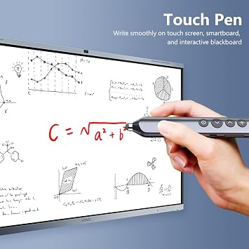 Norwii N10s Bluetooth Powerpoint Presentation Clickers with Stylus Pen | ①Remote Control for Touch Screen②Advanced Digital Highlight③50M Range Control④Metal Shell