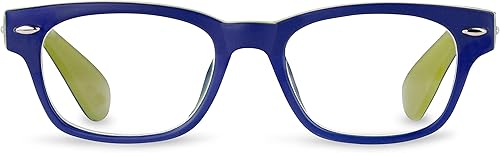 Peepers by PeeperSpecs Gafas de lectura con bloqueo de luz azul – Bellissima, Azul Marino/Verde