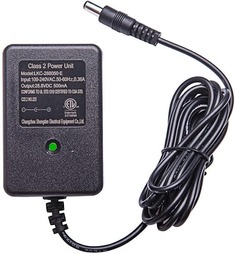 Cargador de 24 V para coche de paseo en coche, cargador de batería para niños de 24 voltios 28.8V500mA eléctrico para cochecito de bebé paseo