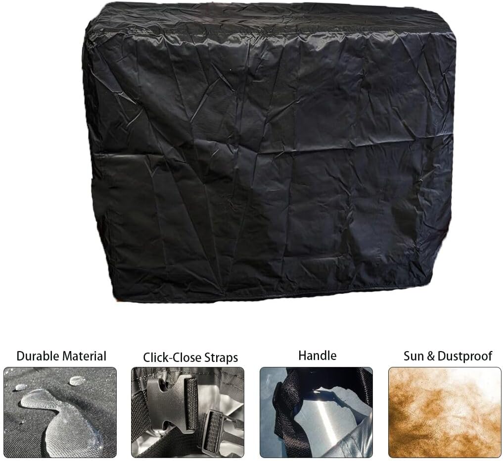 J&C 600D Outdoor Prep Table Cover Heavy Duty Waterproof Black Table Cover