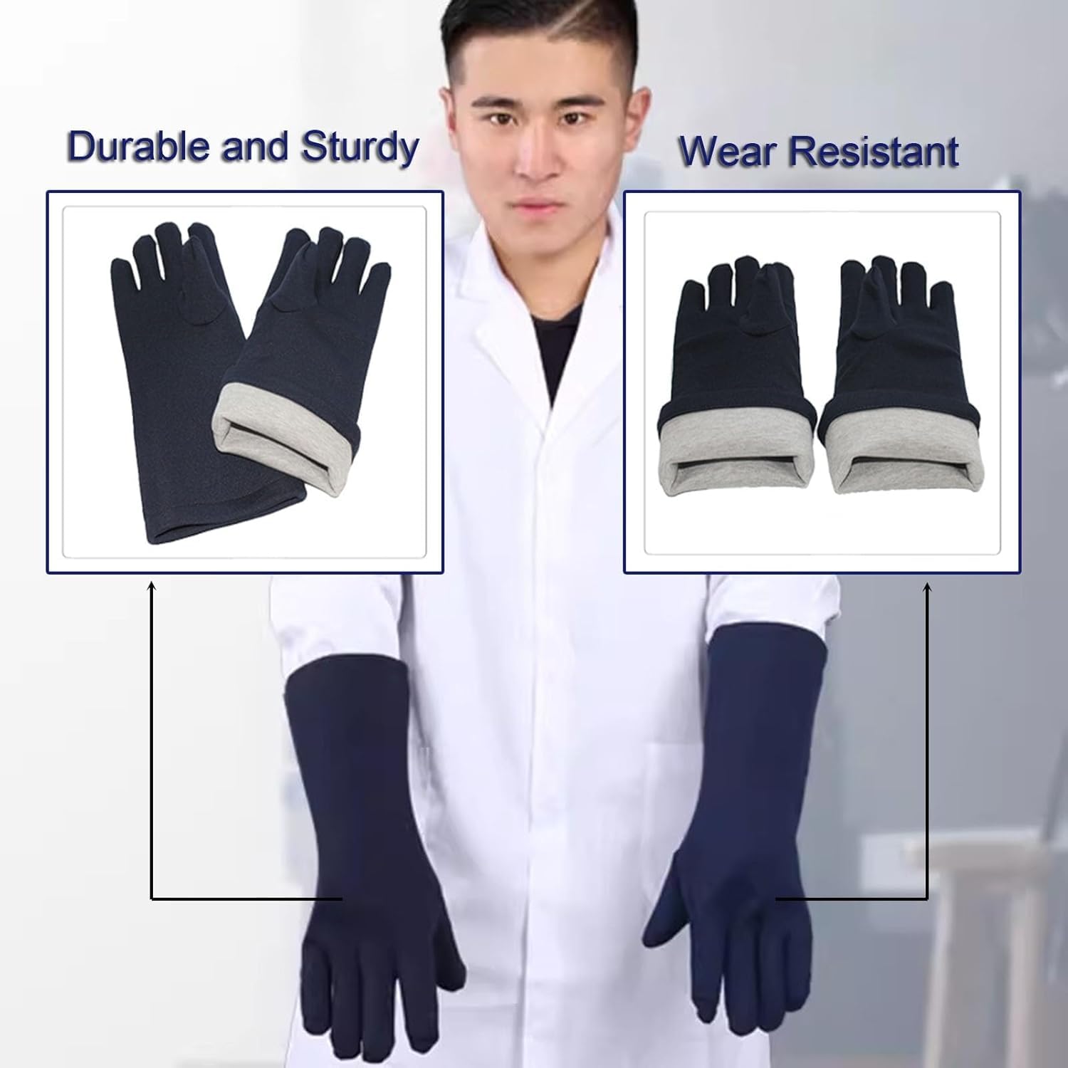 BKEKM Guanti in Piombo Guanti per Radiazioni da 0,35 mmpb/0,5 mmpb Grembiule per Raggi X per Uso Medico Guanti in Piombo Guanti per Raggi X da Laboratorio Grembiule per Raggi X in Piombo Morbido