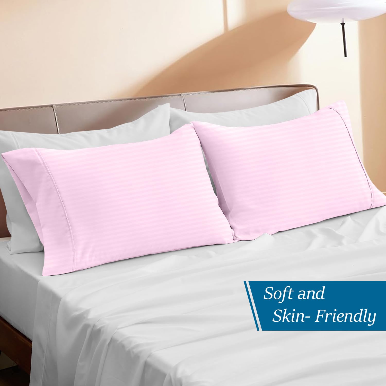 Luxury 550 Thread Count Egyptian Cotton Pillowcases – 2-Piece Set Envelope Closure, Toddler Size (12