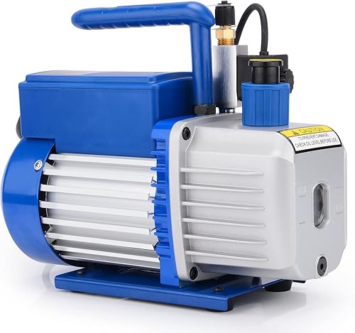 Miniatura 2 de stonylab Bomba de vacío de paletas rotativas, 3.5 CFM 5 Pa  HP Bomba de vacío compacta de una sola etapa con válvula solenoide para herramienta de