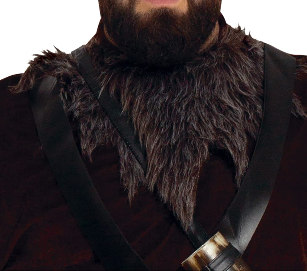 FIESTAS GUIRCA | Disfraz de Vikingo Adulto - Vestido, Cinta de Cabeza, Cinturón, Cuernos y Manguitos - Traje de Guerrero Nórdico para Halloween, Carnaval y Fiestas de Disfraces - Hombre