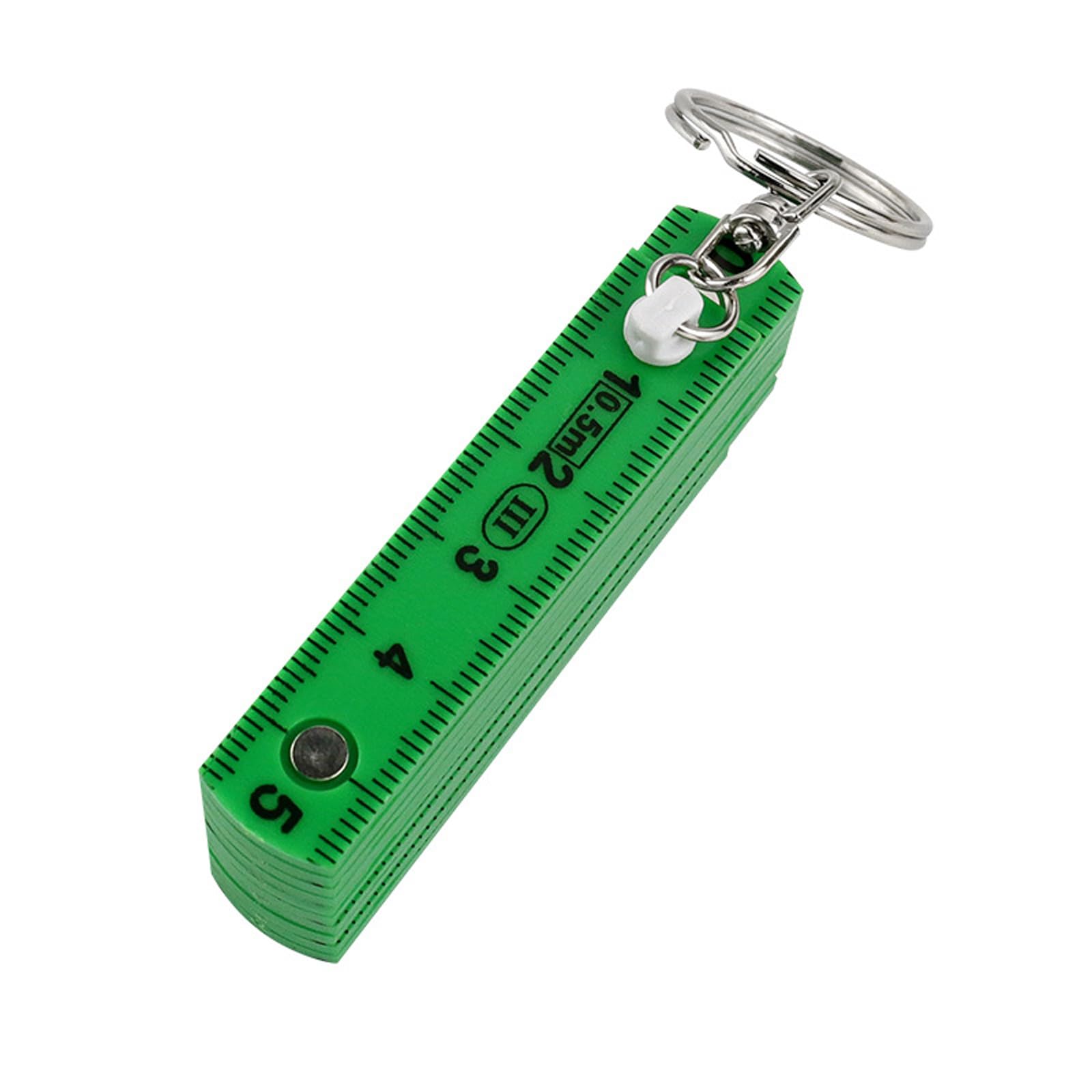 Rgybao Green Multipurpose Folding Scale 0.5 Meter Length Double Side Measurement Marking For Leatherworking Papercraft Portable Abs Measuring Ruler