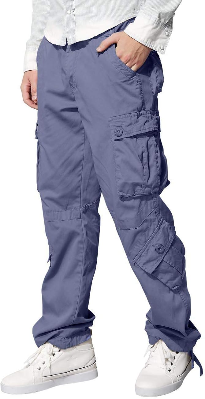 Match Men's Wild Cargo Pants 34 Bluish Gray