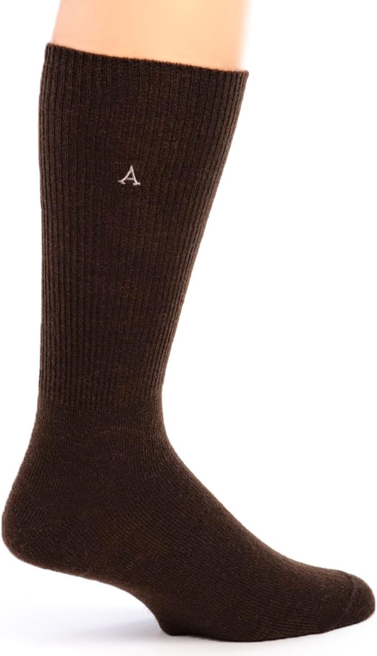 WARRIOR ALPACA SOCKS - Premium Baby Alpaca Wool Dress Socks For Men and Women(Brown Large) - Image 3
