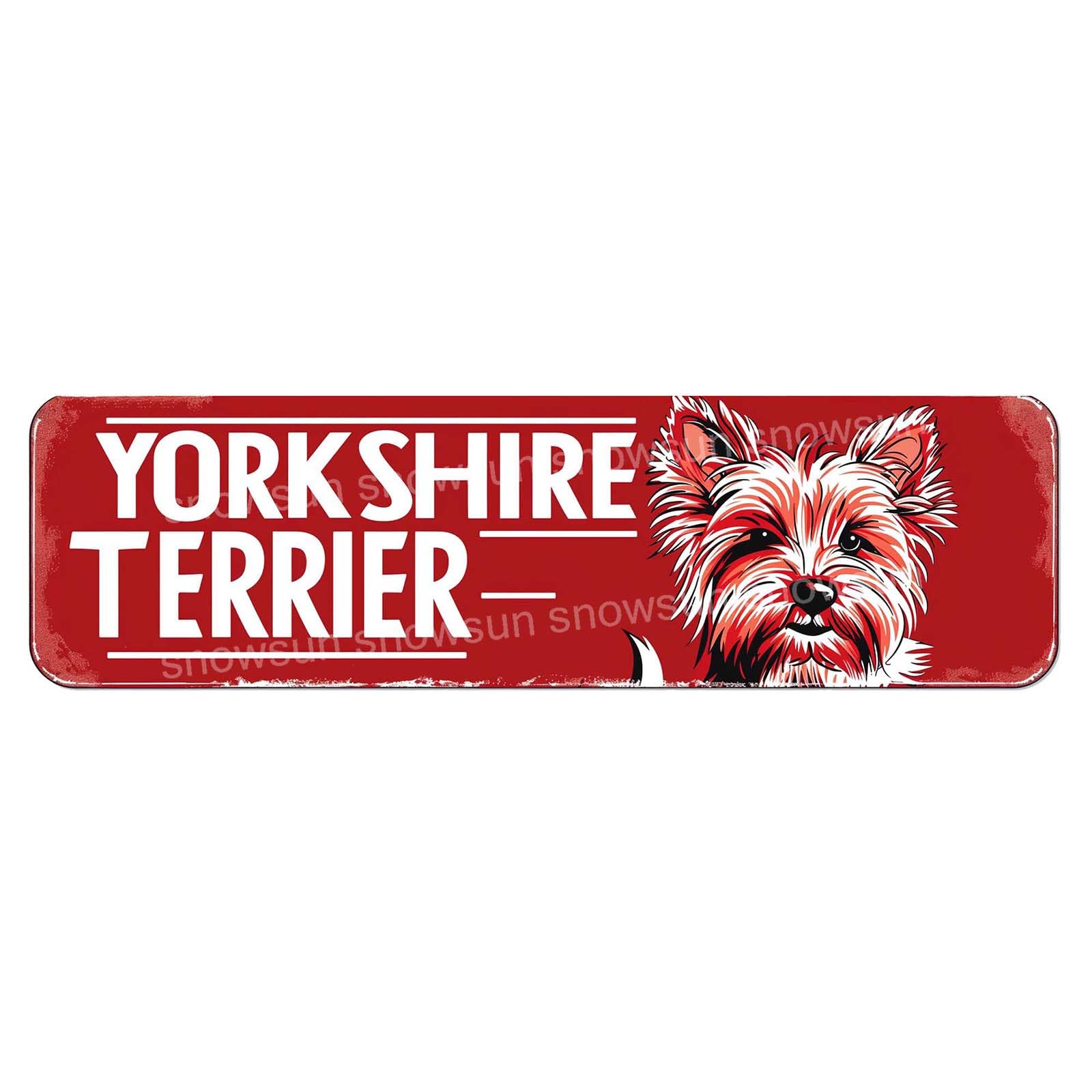 Yorkshire Terrier Vintage Tin Signs Retro Metal Sign For Home Bar Office Outdoor Garden Wall Decor 4x16 Inch