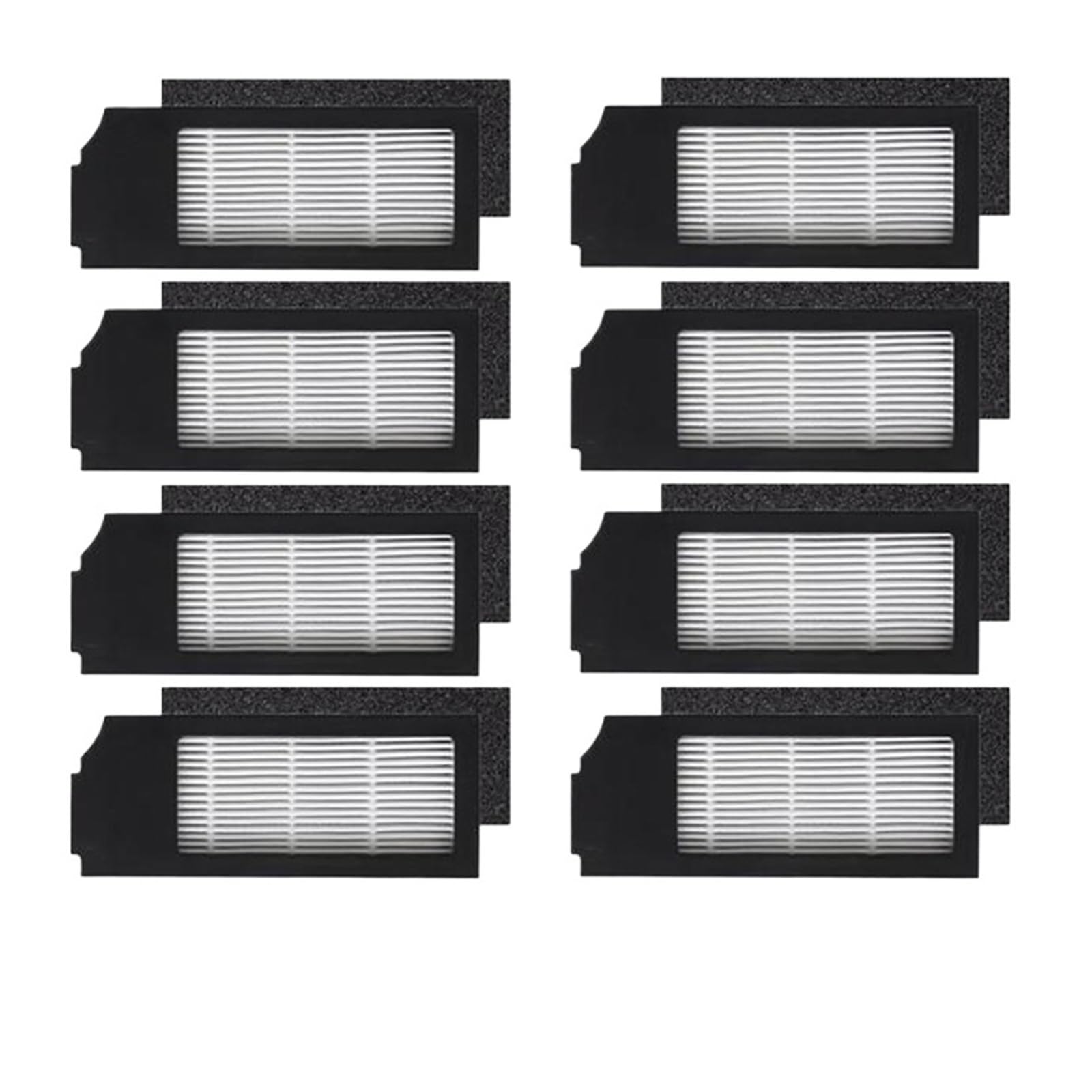 GENTERUN Dust Box Bin Container Parts ，Compatible For ECOVACS，Compatible For Deebot， X1 TURBO/OMNI Collection Filter(8 Filters)
