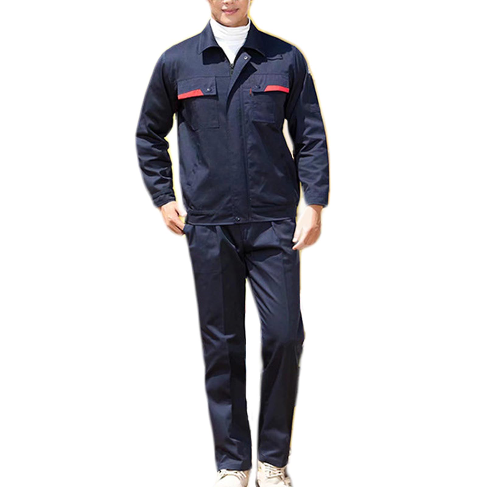 Manica Lunga Tuta Uniforme Uomini Donne Lavoro Tuta Auto Riparazione Officina Abiti Da Lavoro Meccanico