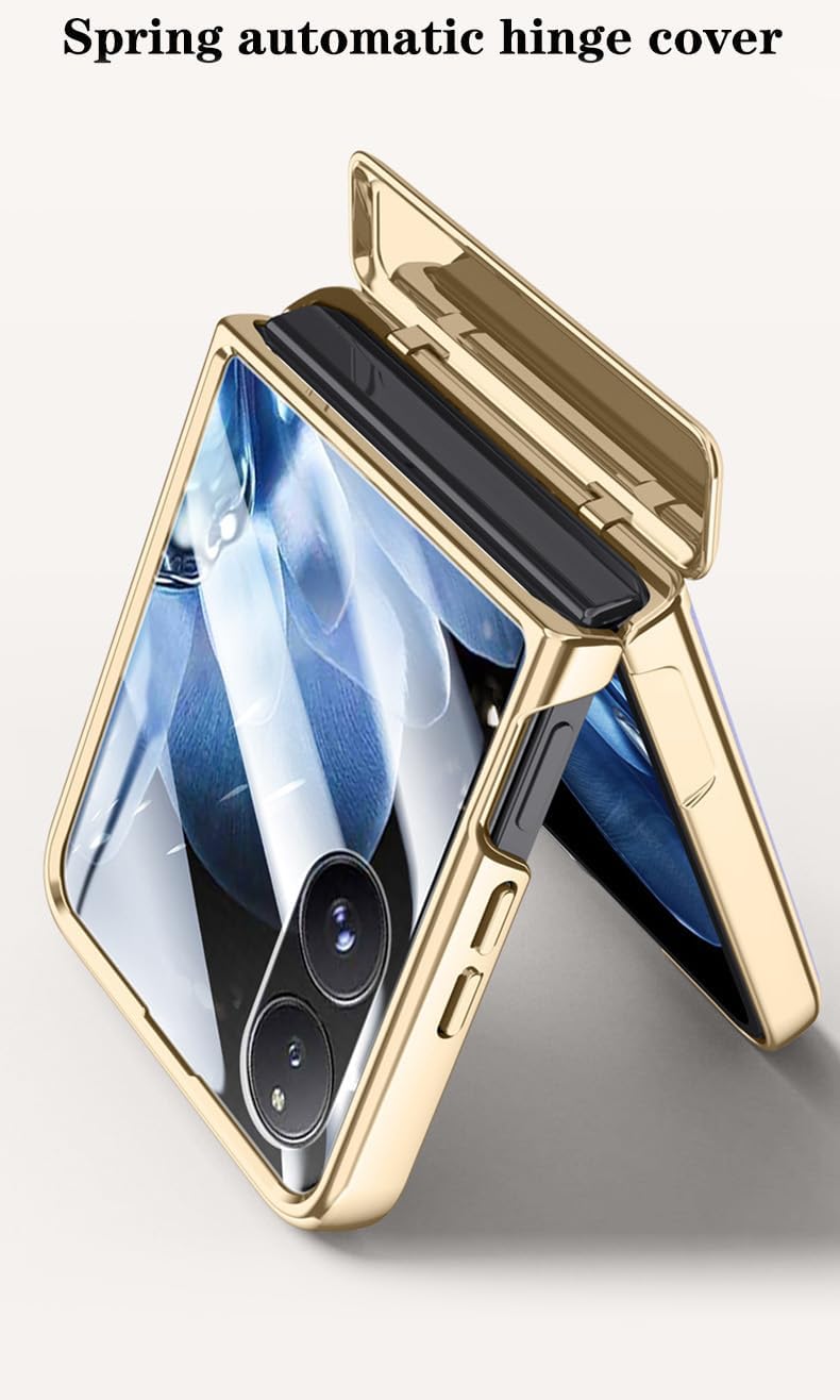 Mobile Phone Case for Xiaomi Mix Flip Folding Screen Phone. Hinge, Leather Cover Shell for Xiaomi Flip Cell Phone -Purple