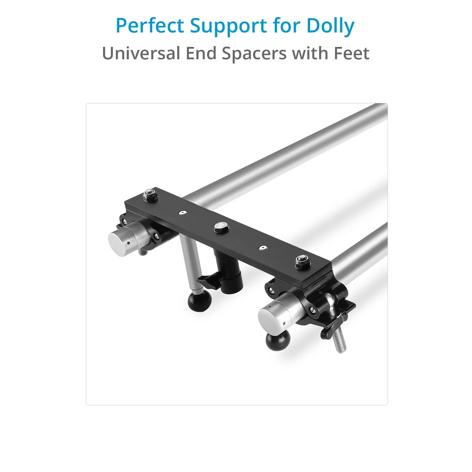 PROAIM Polaris DL-PLRS-4P - Carrello portatile per videocamere e videocamere, con binario da 2,4 m e supporto Mitchell integrato, carico utile fino a 200 kg
