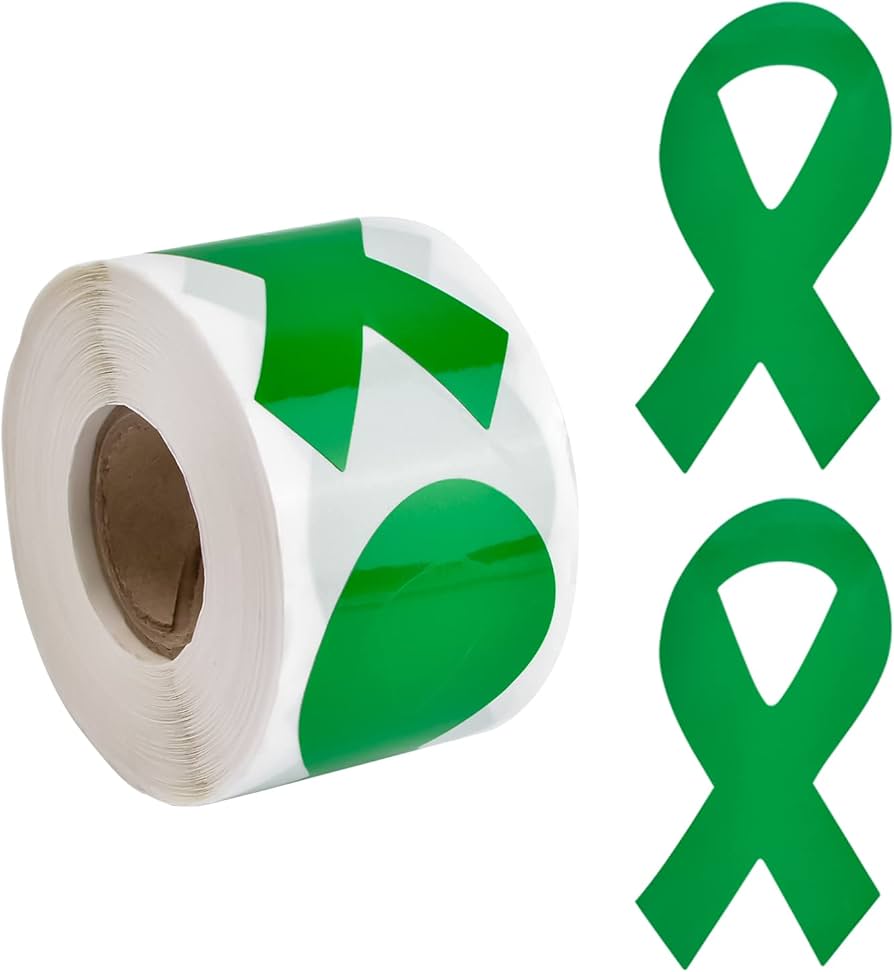 Amazon.co.jp: WANDIC グリーンリボンステッカー, 250 個グリーン