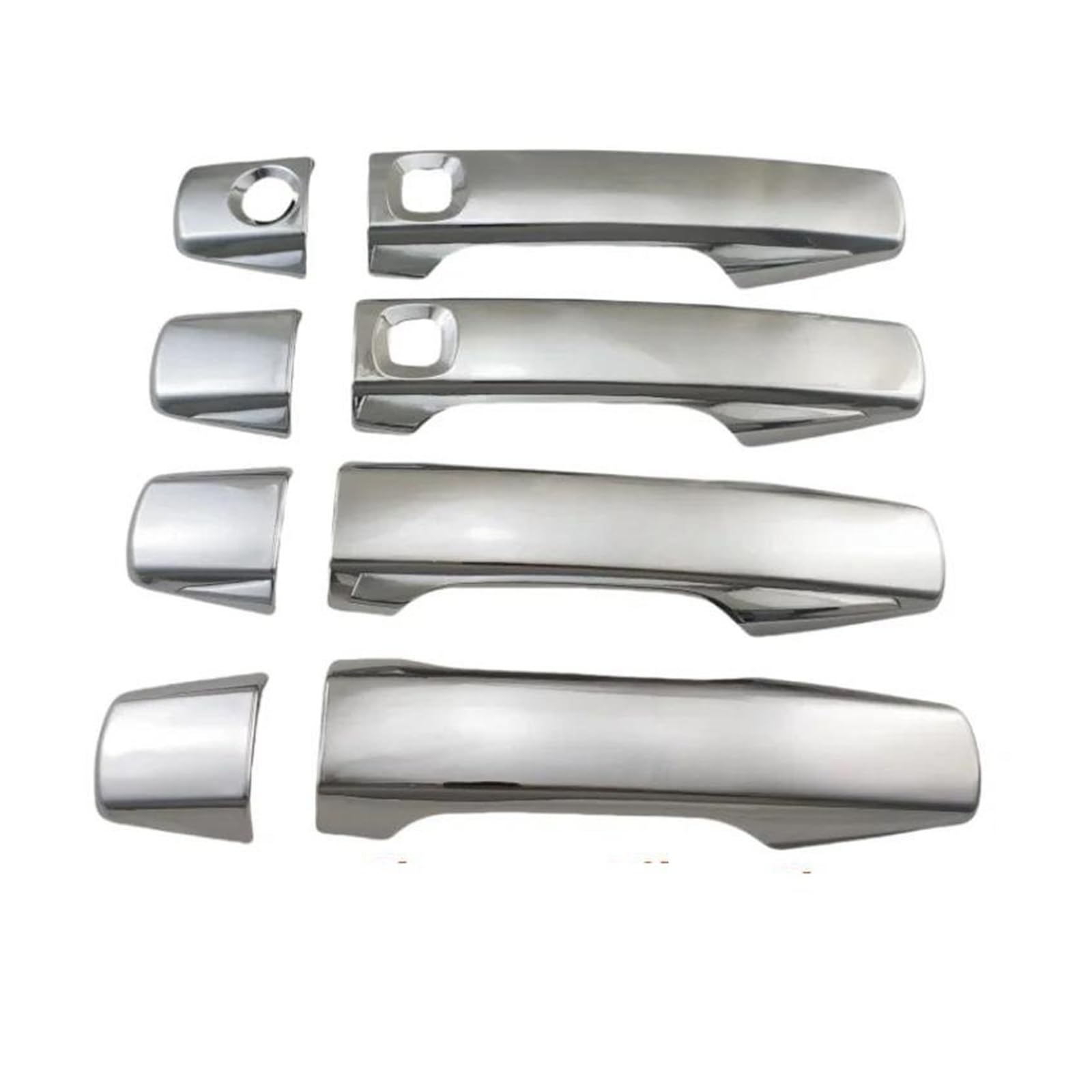 KJHOPY Car Carbon Door Handle Cover Protector Shell for Land for Cruiser FJ200 LC200 2008 2009-2015(Chrome)