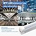 10-Pack 8ft LED Shop Light Fixture - 90W T8 Integrated LED Tube Light - 6500K 12000LM V-Shape Linkable - High Output - Clear Cover - Plug and Play - 270 Degree Lighting for Garage, Shop, Barn
